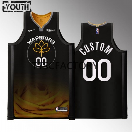 Maillot Basket Golden State Warriors Personnalisé Nike 2022-23 City Edition Noir Swingman - Enfant